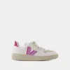 Veja V10 Womens Comfort Insole Faux Leather Running & Training Shoes In White