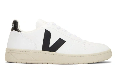 Pre-owned Veja V-10 White Black (women's) In White/black