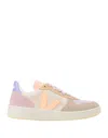 Veja V-10 Panelled Low-top Sneakers In Beige