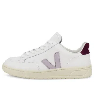 Veja V-12 Leather 'extra White Purple' In Multi