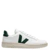 Veja V-12 Leather Low-top Sneakers In White