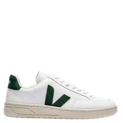 Veja V-12 Leather Low-top Sneakers In White
