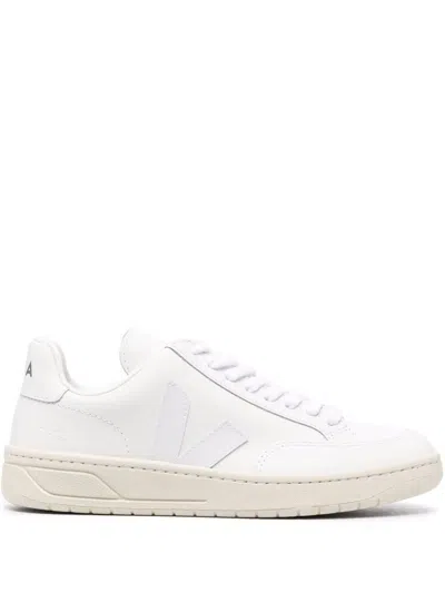 Veja V-12 Leather Shoes In Extra White