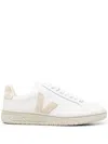 Veja V-12 Leather Sneakers In Extra White Sable