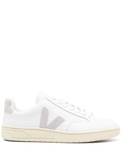 Veja V-12 Leather Sneakers In White