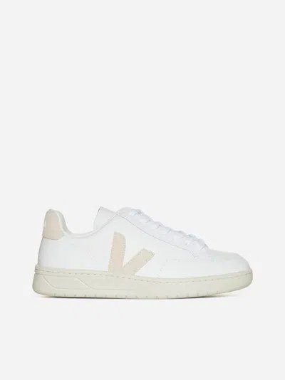 Veja V-12 Leather Sneakers In White
