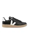 Veja Classics Leather Sneaker In Black