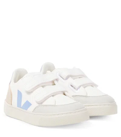 Veja Kids' Sneakers V-12 Aus Leder In Weiss