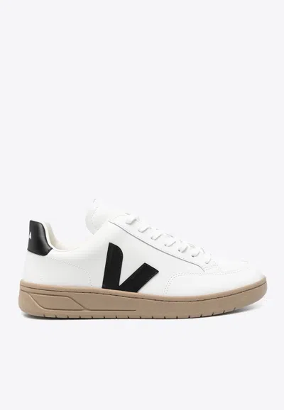 Veja V-12 Leather Sneakers In White