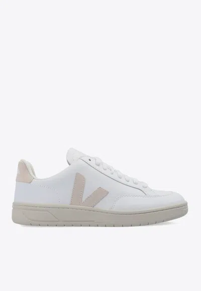 Veja V-12 Leather Sneakers In White
