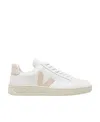 Veja V-12 Leather Sneakers In White