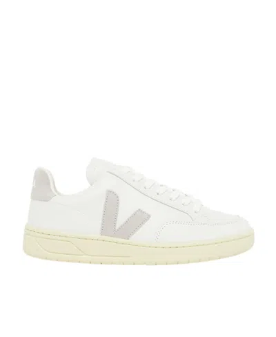 Veja V-12 Leather Sneakers In White