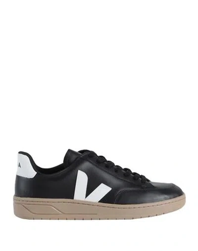 Veja V-12 Man Sneakers Black Size 9 Leather