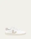 Veja V-12 Calfskin Sneakers In White