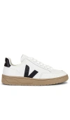 Veja Women's V-90 Extra White Nautico In Extra White & Black Dune