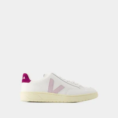 VEJA V-12 SNEAKERS - VEJA - LEATHER - WHITE MAGENTA