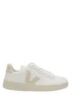 Veja V-12 Leather Sneakers In Neutral