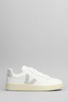 Veja V-12 Sneakers In White Leather In Weiss