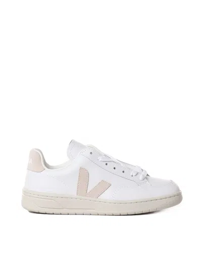 Veja V-12 Sneakers In White, Pink