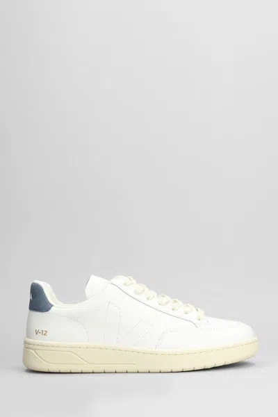 Veja V-12 Stitch Sneakers In Extra White California