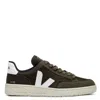 Veja V-12 Vegan B-mesh Olive White Sneakers In Multi