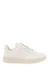 VEJA 'V-12' WHITE LOW-TOP SNEAKERS WITH TONAL SIDE LOGO IN LEATHER WOMAN