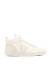 Veja V-15 Chromefree Pebbled-leather High-top Sneakers