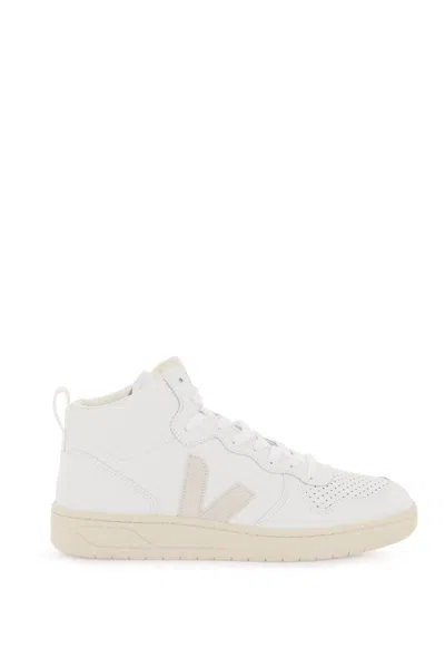Veja V-15 Hi-top Sneakers In Bianco