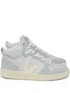Veja V-15 Leather Sneakers In Gray