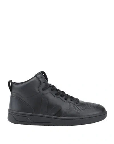Veja V-15 Man Sneakers Black Size 11 Soft Leather