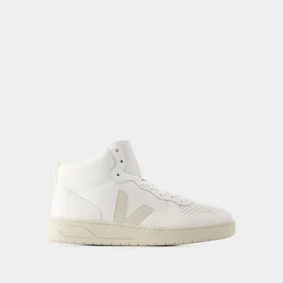 VEJA V-15 SNEAKERS - VEJA - LEATHER - NATURAL WHITE