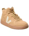 Veja V-15 Suede Sneaker In Pink