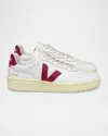 Veja V 90 Colorblock Low-top Sneakers In Extra White Marsala