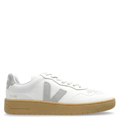 Veja V-90 Leather Low-top Sneakers In Multi