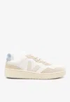 Veja V-90 Leather Low-top Sneakers In White