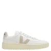 Veja V-90 Leather Low-top Sneakers In White