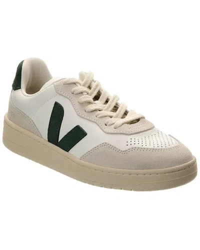 Veja V-90 Leather Sneaker In White