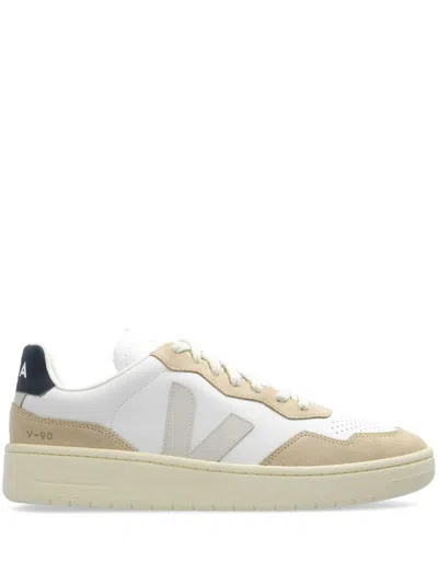 VEJA VEJA V-90 LEATHER SNEAKERS