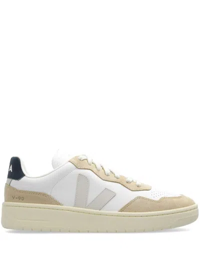 VEJA VEJA V-90 LEATHER SNEAKERS