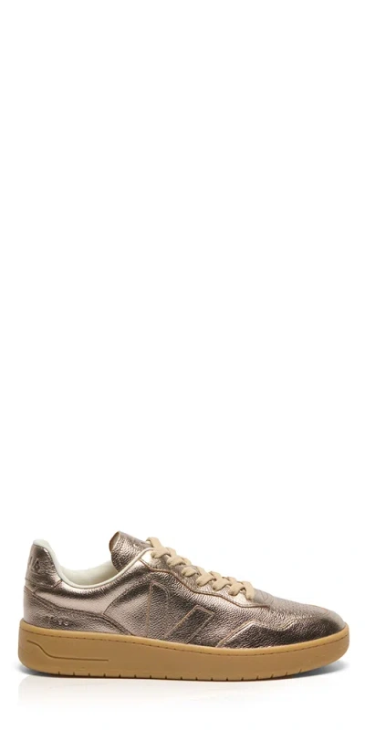 Veja V-90 Leather Sneakers Full Bronze Natural