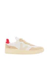 Veja V 90 Leather Sneakers In Neutrals