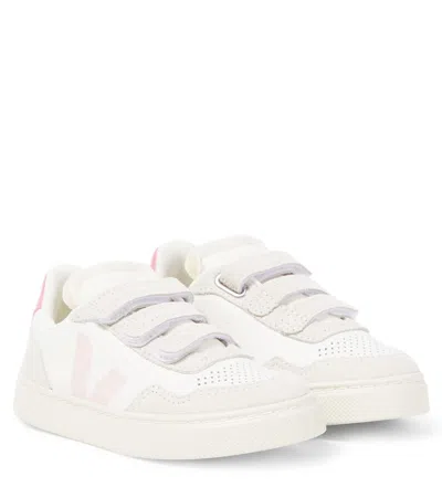 Veja Kids' Sneakers V-90 Aus Leder In Weiss