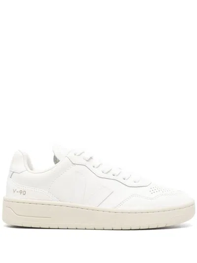 VEJA VEJA V-90 LEATHER SNEAKERS