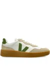 Veja V-90 Leather Suede Sneakers In Multi