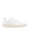 Veja V-90 Panelled Leather Sneakers In White