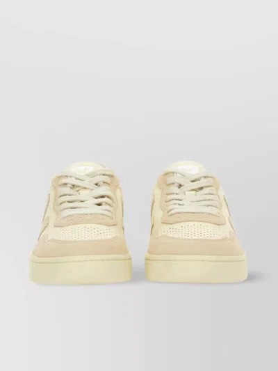 Veja V-90 Low-top Sneakers Perforated Detailing In Neutral