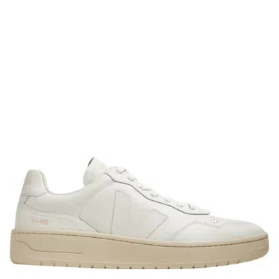 Veja V-90 Organic Leather Sneaker In White