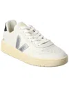 Veja V-90 Ot White Silver Black Sneakers In White