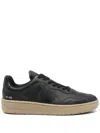 Veja V-90 Sneakers In Black Leather In Multi