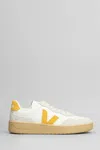Veja V-90 O.t. Sneakers In White Suede And Leather